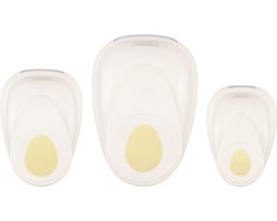 Vaessen Creative Pons Set - Figuurpons - Eieren - 3 st. - 1,2 tot 3,7 cm