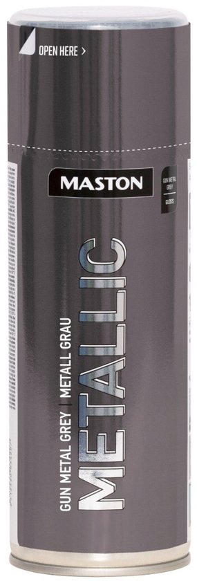 Aérosol Maston, gris métal d'arme métallique, 400 ml.