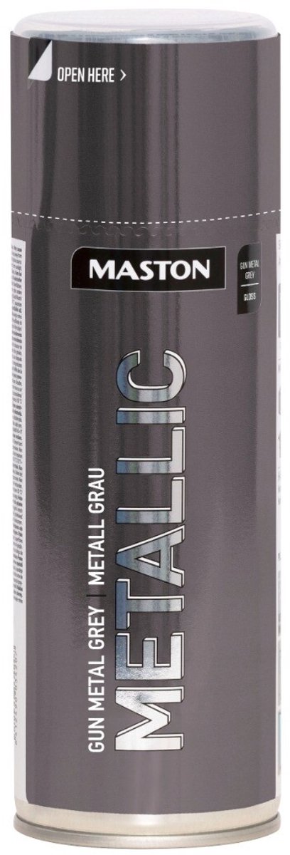 Maston Metallic - gun metal grey - spuitverf - 400 ml - spuitbus verf