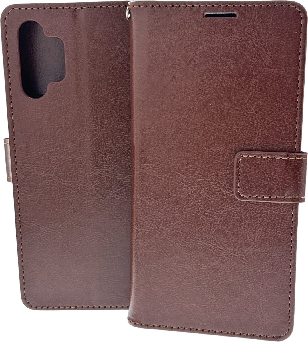 Portemonnee Book Case Hoesje Geschikt voor: Samsung Galaxy A32 4G bruin