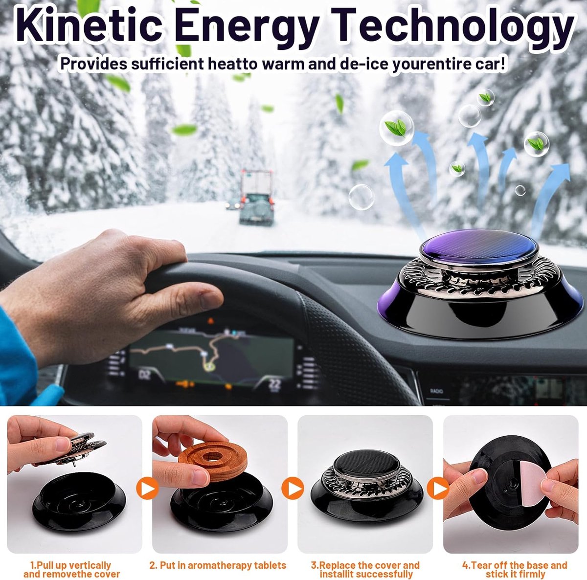 TONLRGY Dispositif électromagnétique Antigel Pour Le Déneigement Des Véhicules - Instrument Antigel Pour Véhicules - Auto