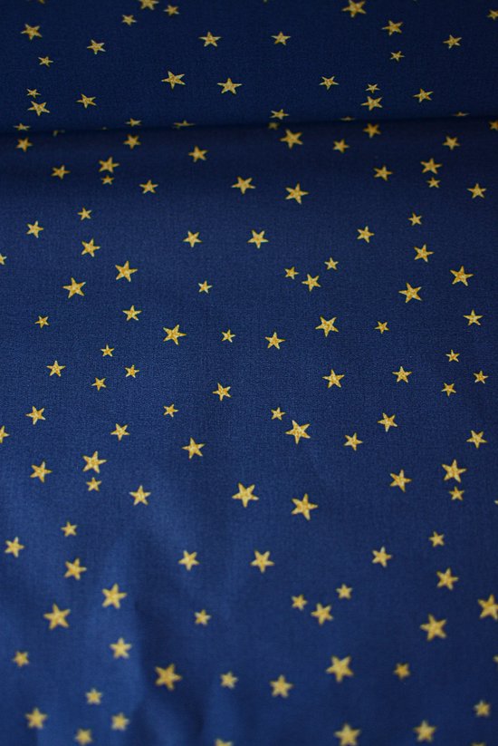 Maan Ster gordijnen blauw - Leuke Kindergordijnen