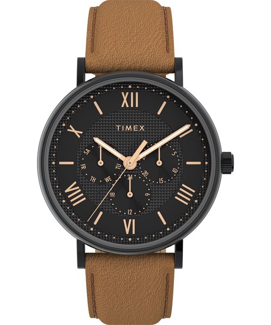 Timex Southview TW2V91600 Horloge - Leer - Bruin - Ø 41 mm