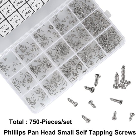 zelftappende schroeven-assortimentset,self-tapping screw assortment set 750pcs