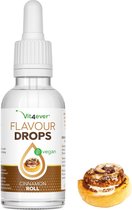 Smaakdruppels 50 ml - Smaak: Cinnamon rol - Flavour drops smaakdruppels zonder calorieën - Voor kwark, havermoutpap, yoghurt en meer - Veganistisch