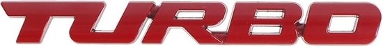 VCTparts 3D Turbo Sticker Logo Embleem - Rood