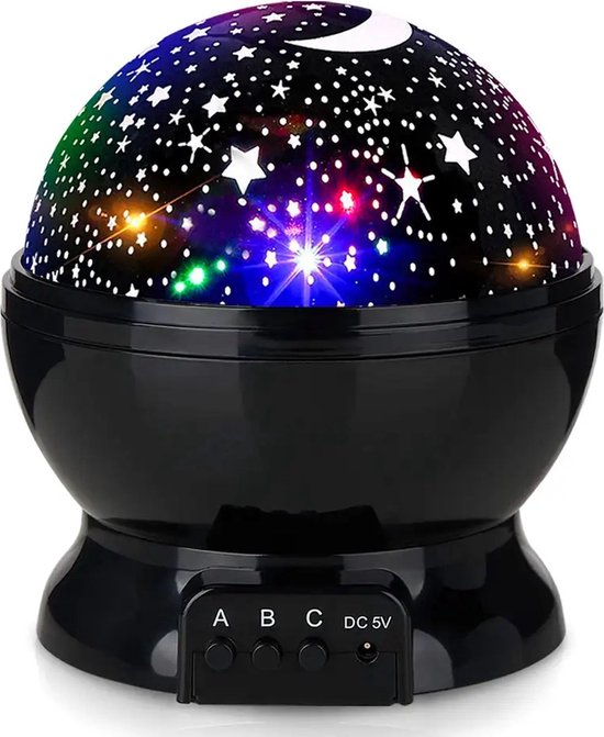 Igoods Sterren Projector - Sterrenhemel Projectie voor Kinderen - feestverlichting - Galaxy projector - LED - Zwart