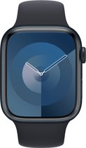 Origineel Apple Sport Band - Geschikt voor Apple Watch Series 1/2/3/4/5/6/7/8/9/SE/Ultra - 49/45/44/42MM - Bandje S/M Midnight