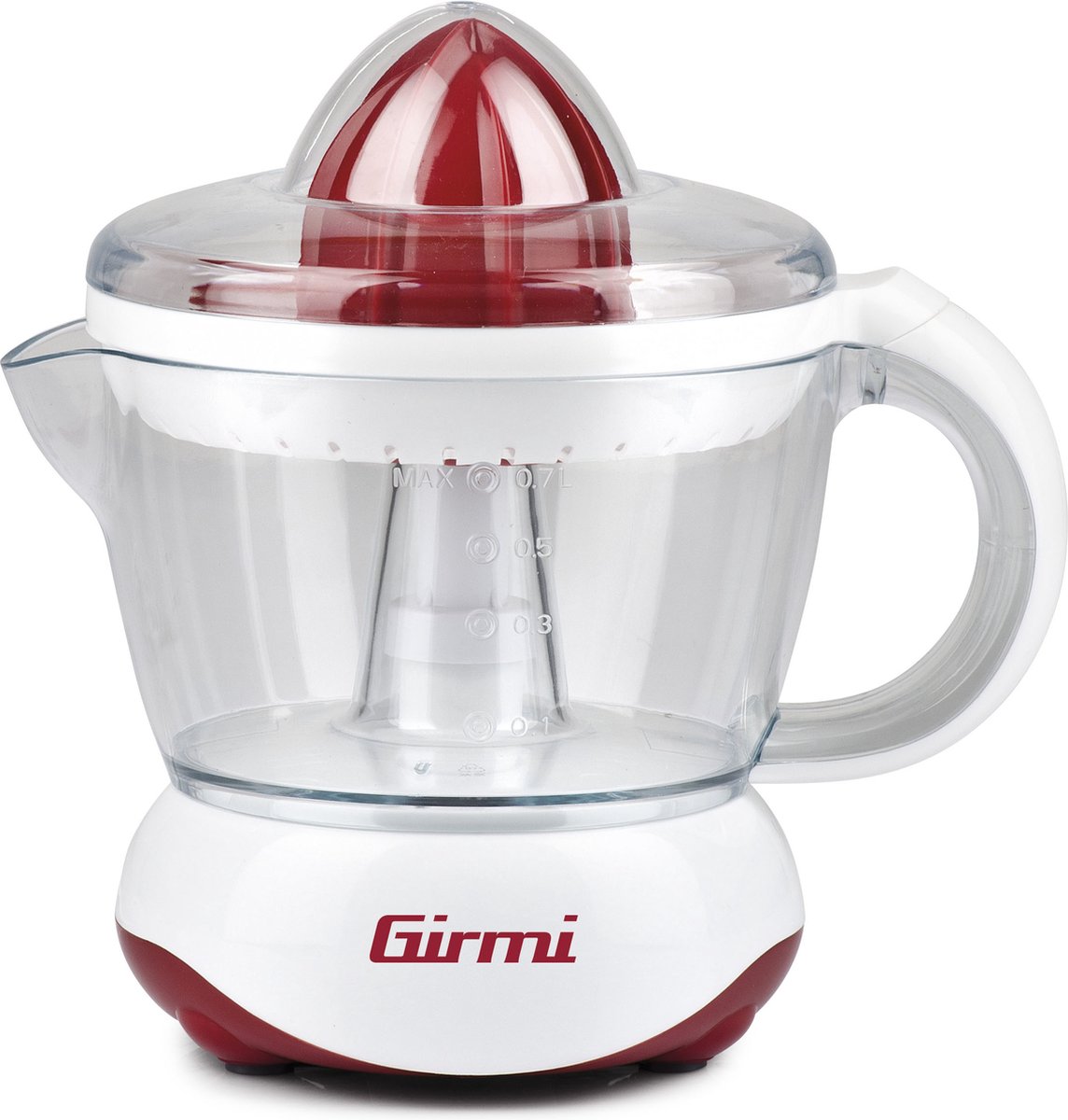 Girmi SR02 elektrische citruspers 0,7 l 25 W Rood, Wit