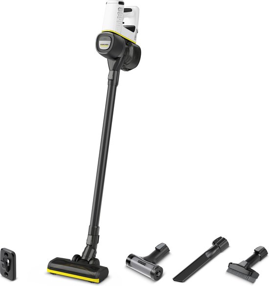 Kärcher VC 4 2-in-1-steelstofzuiger Batterij/Accu Droog Schuim Zakloos Zwart, Wit, Geel 2,5 Ah