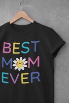 Shirt - Best mom ever - Wurban Wear | Grappig shirt | Leuk cadeau | Unisex tshirt | Moederdag | Moeder cadeau | Diffuser | Yoga | Wit