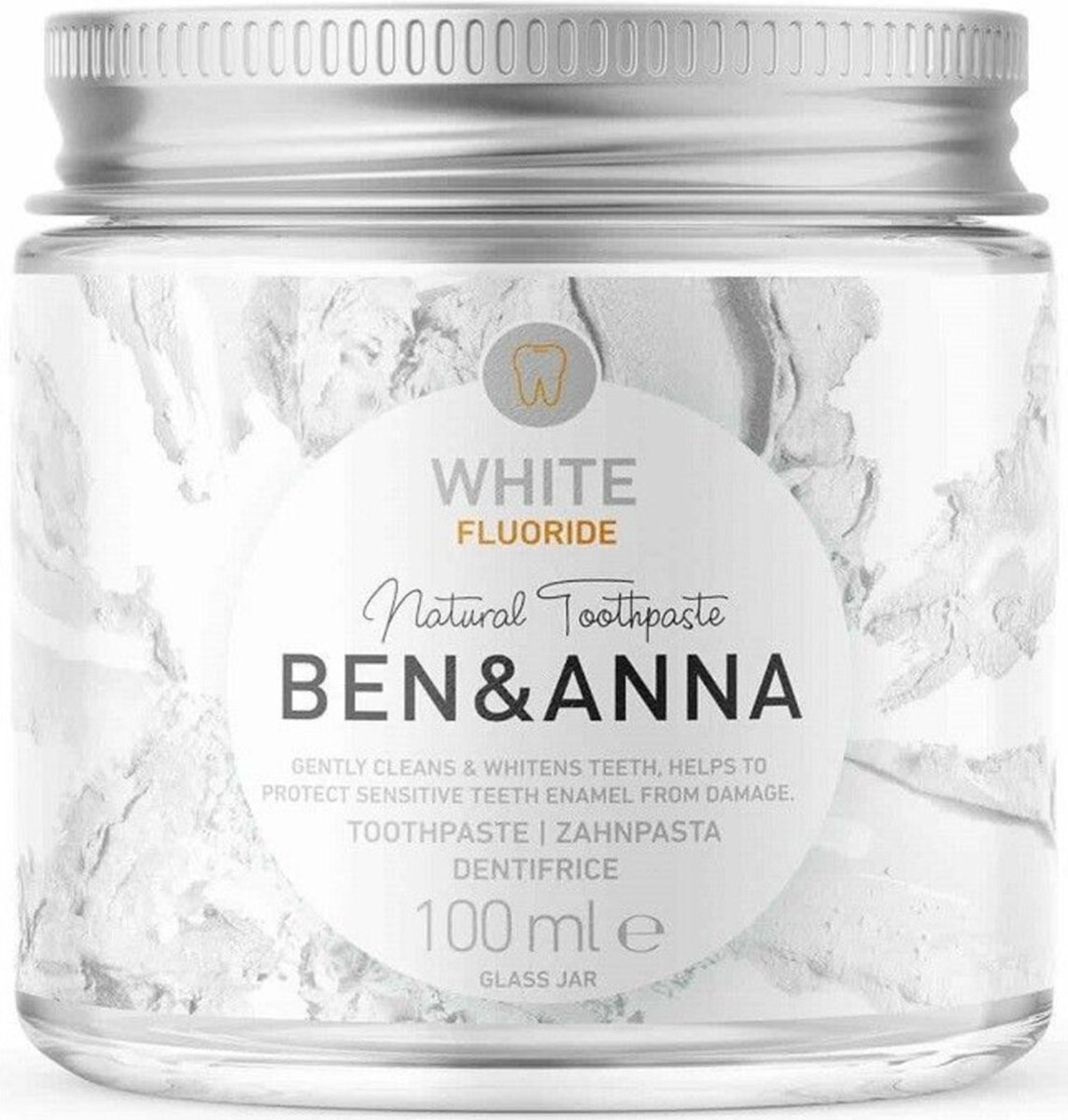 BEN&ANNA whitening tandenpasta 100 ml met fluoride