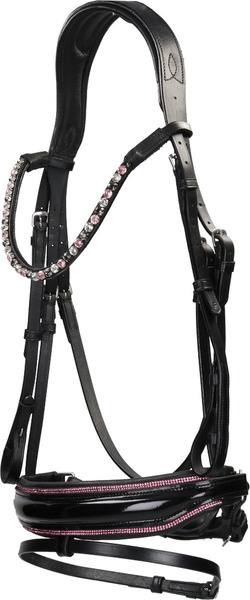 Hb Hoofdstel Hb Showtime Evalira Zwart-roze pony