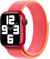 Apple Watch geweven sportbandje -  Voor Apple Watch 3/4/5/6/7/8/SE 38/40/41mm - Rood