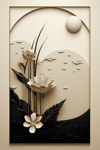 Gouden Lelie Poster | Aesthetic Poster | Decoratie Poster | Woonkamer Poster | 51x71cm | Wanddecoratie | Muurposter | CW | Aesthetic room decor | Geschikt om in te lijsten