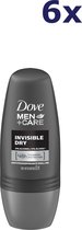 6x Dove Déo Roll-on Homme - Soin Invisible Sec 50 ml