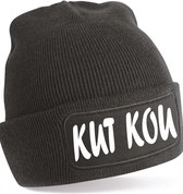 Kut Kou muts - Zwart - Beanie - One Size - Uniseks - Grappige tekst -Wintersport - Aprés ski muts- Wintersport - warme muts - muts met leuke tekst