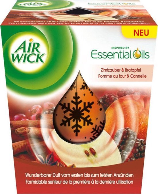 Airwick Geurkaars Essential Oils – Apple & Cinnamon 105gr