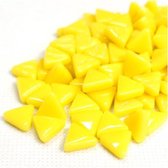 Mozaïeksteentjes driehoekjes 1 cm Geel