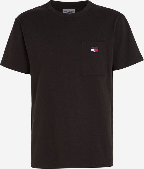 Tommy Jeans T-shirt avec poche à badge Zwart - XXL