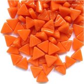Mozaïeksteentjes driehoekjes 1 cm Oranje