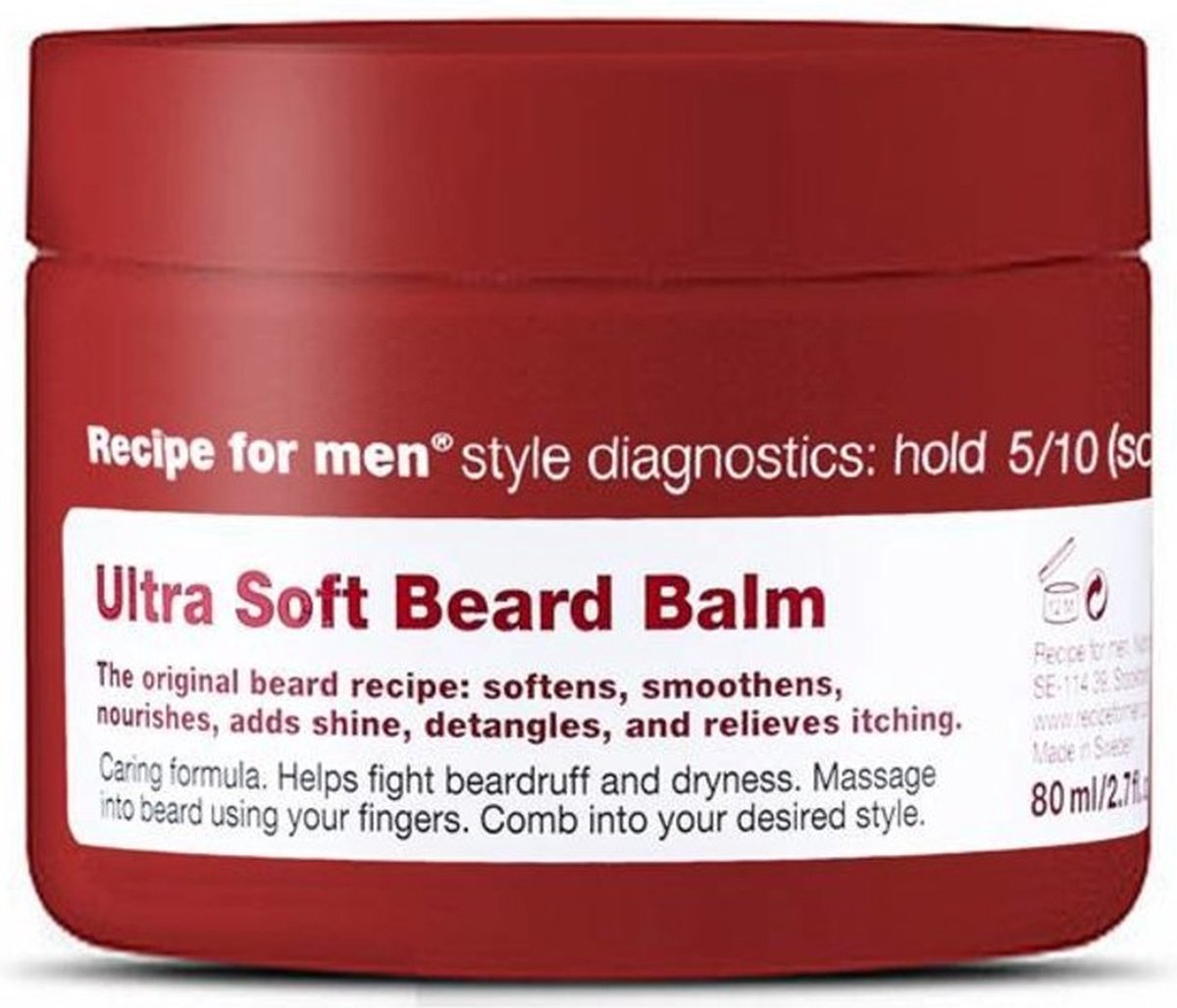Recipe For Men - Verzachtende en Voedende Baardbalsem - Ultra Soft Beard Balm 80ml