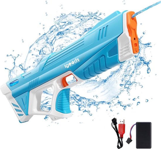 Igoods Waterpistool - Elektrische Waterpistool - Automatische Waterpistool - Watergun - Schiet Automatisch - Vult Automatisch - Zomer - Buitenspeelgoed - Blauw