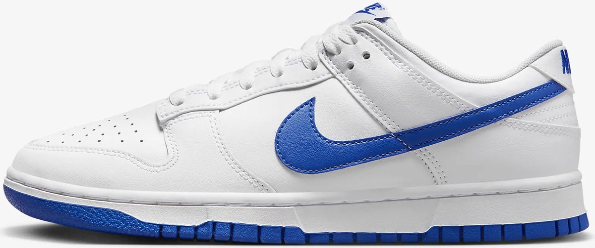 Nike Dunk Low Retro - Sneakers - Mannen - Maat 45 - White/Hyper Royal