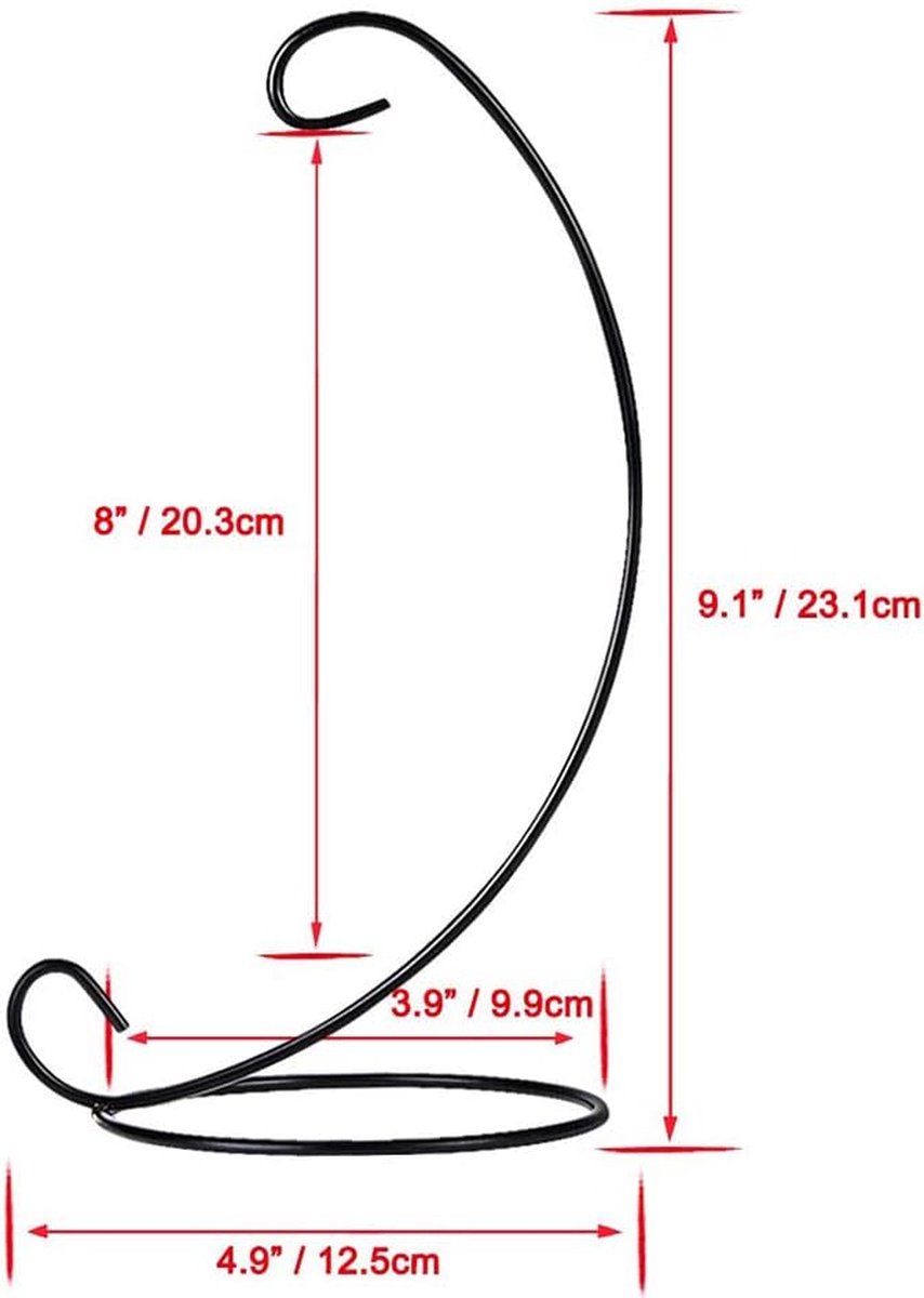 Support Ornement En Métal Forme L Avec Boule - Présentoir Suspendu Pour Décor, Neuf