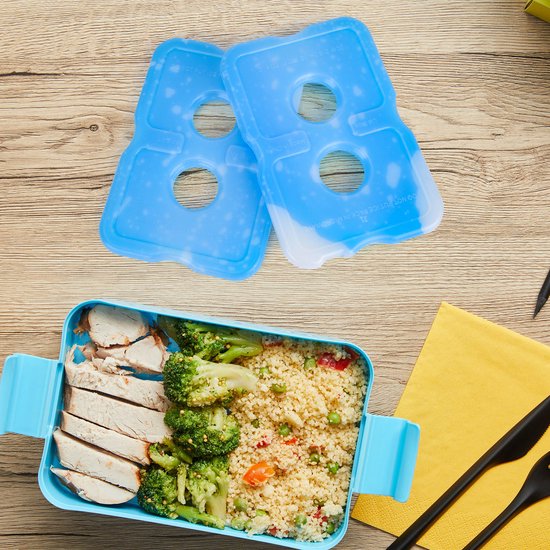 Koelelementen voor Koelbox en Koeltas - 4pack - Platte, Kleine en Mini Vrieselementen voor Reis, Picknick en Kamperen - Compacte Gel Koelelementen - Sunflake van KOEL — afbeelding 3