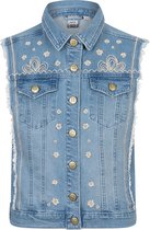 Indian Blue Jeans Denim Gilet Embroidery Blazers Meisjes - Blauw - Maat 164