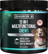 12in1 multivitamine snack voor honden - Hondensnacks - XXL pot - 180 stuks - Hondenkoekjes - Ondersteunt mobiliteit, gewrichten, weerstand, vacht, immuniteit - Hondensupplementen - Hondensnacks