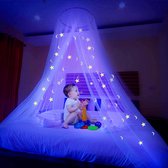Bedhemel met fluorescerende sterren en Moon Grow, Dome anti-muggennet, geschikt voor baby's, kinderen, meisjes of volwassenen