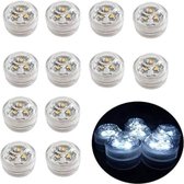 Waterdichte LED Waxinelichtjes - Decoratieve Pompoenverlichting - Set van 12 - Warm Wit Kaarslicht - Batterij-aangedreven