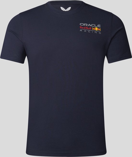 Red Bull Racing Logo Shirt Gekleurd Blauw 2023 XXL - Max Verstappen - Sergio Perez - Oracle