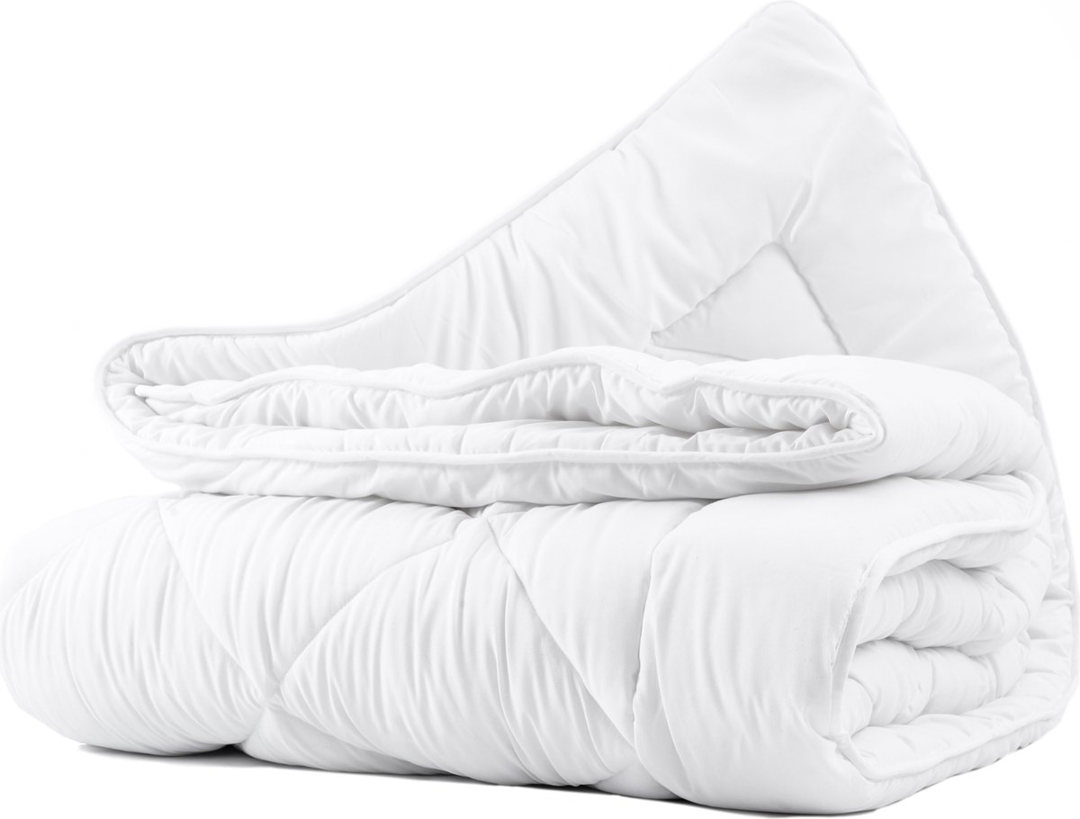 Dekbeddenwereld Ultra Soft Luxe Dekbed met Anti-allergie Vulling – Ademend en Lichtgewicht Comfort met Gebalanceerde Warmte – Ontworpen voor Dagelijks Gebruik – Hoogwaardig Dekbed voor Dagelijks Slaapcomfort - Wit - 200 cm x 220 cm