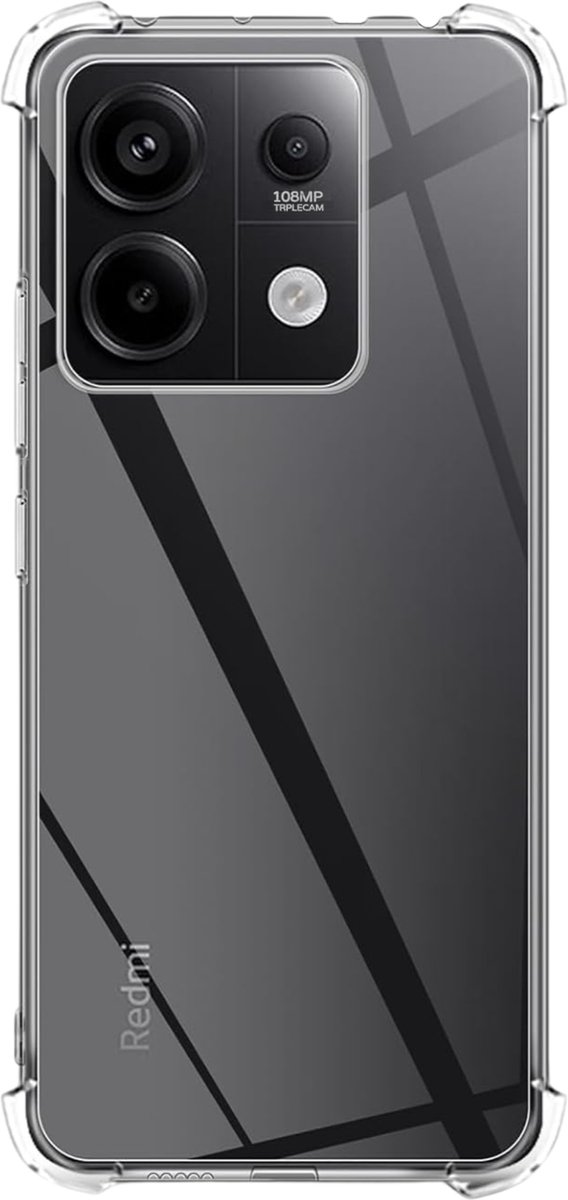 Hoesje voor Xiaomi Redmi Note 13 5G backcover Shockproof siliconen Transparant