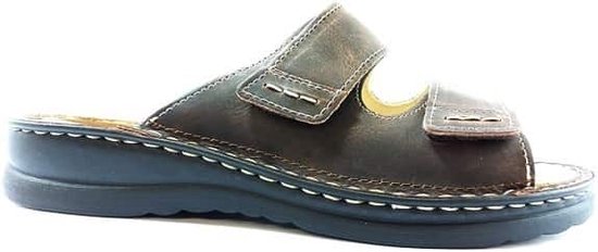 Rohde -Heren - bruin donker - pantoffels & slippers - maat 46