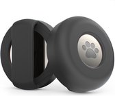 Twenty4seven® Siliconen Airtag Houder - Hoesje Zwart - Halsband - Voor Hond & Kat - Geschikt Voor Apple Airtag