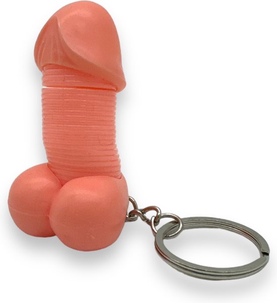 Sleutelhanger met Uitrekbare Willy - Beige