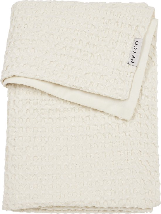 Meyco Baby Waffle Cotton wiegdeken - nature - 75x100cm