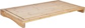 Bamboe snijplank met sapgoot - 54 x 28 cm - houten keukenplank met poten - antislip keukenhouten plank fornuis kookplaat afdekking plaat