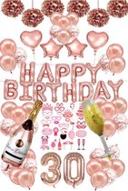 FeestmetJoep® 30 jaar verjaardag versiering & ballonnen - Rose goud