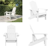 vidaXL Chaise de jardin Adirondack HDPE Blanc - Chaise de jardin - Chaises de jardin - Chaise d'extérieur - Fauteuil