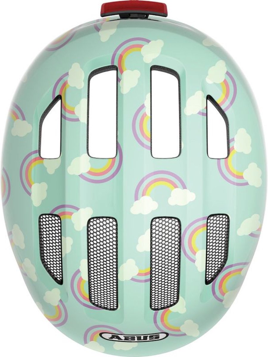 Abus Smiley 3.0 Led - Fietshelm - Kinderen Blue Rainbow S (45 - 50 cm)