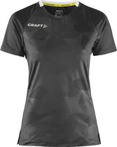Craft Premier Solid Shirt Korte Mouw Dames - Asfalt | Maat: XXS