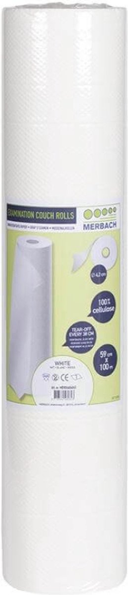 Goedkoopste Voordeelverpakking 3 X Merbach onderzoekstafelpapier 100mx59cm, 1st