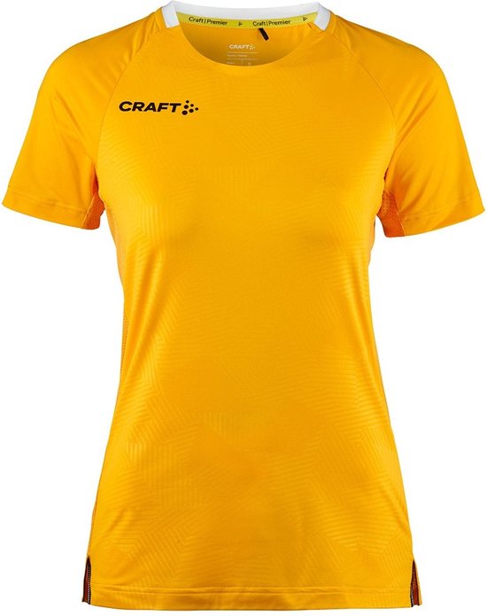 Craft Premier Solid Shirt Korte Mouw Dames - Geel | Maat: M