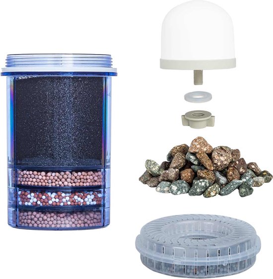 Aqualine 5 complete set met filters, pH-ring en Elvan mineraalstenen