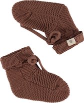 A Tiny Story baby slippers Unisex Sloffen - coffee - Maat 50/56